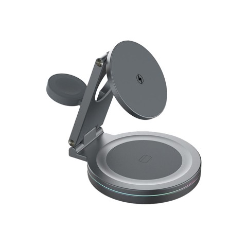 3-in-1 Magnetic Rotating Mobile Phone Charging Station